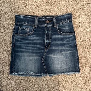 BKE Dark Wash Denim Mini Skirt